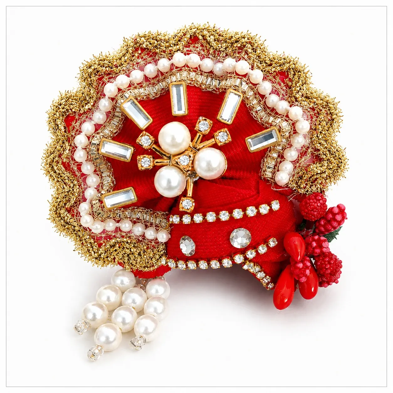 LADDU GOPAL JI KI MUKUT (SIZE 4 CM )